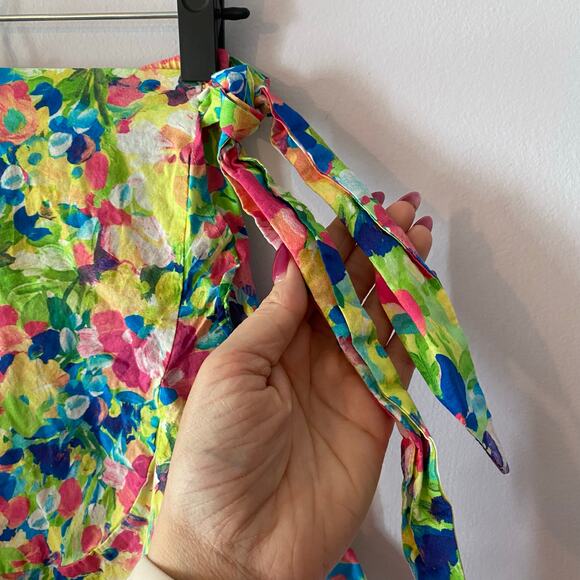 Show Me Your Mumu Women's size Small Colorful Floral Spring Wrap Skirt Skort - Picture 5 of 10